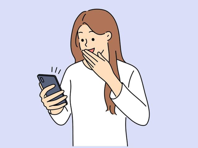 Person enjoying mobile internet